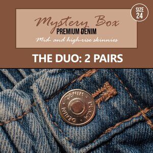 🌪️ SIZE 24 PREMIUM DENIM MYSTERY BOX: THE DUO (2 PAIRS)